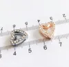 Pendanthalsband 50st 8mm Full Rhinestone Hollow Heart Slide Charms Fit Pet Dog Collar Namnbälten