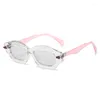 نظارة شمسية Imwete Polygon Cat Eye Women فريدة من المسامير تصميم نظارات الظلال UV400 أزياء التدرج Men Retro Sun Glasses