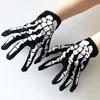 Product Halloween Skeleton Ghost Gloves Hollowen Cosplay Short Skull Performance Prop Glove Bones