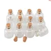 100 eenheden 4 ml Mini Transparante Glazen Kurk Flessen Flesjes Potten Lege Opslag Wens Decoratieve Diy Wholesalegood aantal Mvwfo