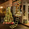 クリスマス装飾サンタクロースクライミングラダーライト2024屋内屋外の装飾用防水Navidad 231017