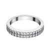 Clusterringen Bloemrijke Sieraden Micro Verharde Bandring Massief 925 Sterling Zilver Verlovingswit Goud Kleur Prmoise214C