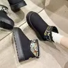 Botas de nieve de invierno para mujer, moda todo más cachemira, cálidas, al aire libre, cómodas, antideslizantes, zapatos casuales de algodón