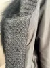 Pelliccia da donna finta designer donna diamanti colletto alla coreana giacca reale di alta qualità tasche patchwork vintage autunno partito cappotto naturale 231017