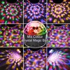 USB aangedreven geluid geactiveerde nachtlichten 9 kleuren LED Disco Party Light Music Crystal Ball Light met luidspreker