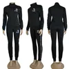 Dames trainingspakken nieuwe designer trui vest jas en capri joggingbroek 2/tweedelige pakken sportkleding sportsets q6157