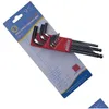 أدوات يدوية أخرى C-Mart 1Set Arm Long Allen Key 9pc Ball Point hex hex wrench hexagonal wrenches crv hexagon spanners metric english dh1rk