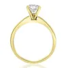 1 00 CT Round Cut D SI1 Simulation Diamond Solitaire خاتم الخطوبة 14K الذهب الأصفر New243C