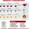 Halloween String Lights Halloween Decorations, Set 3x20 LED 10 ft varje ljus Pumpkin Bat Ghost Lights Batteri Appript Fairy Lights Halloween Party Decorations