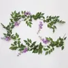 Decorative Flowers Artificial Plants Flower Vine Bean Tree Plant Wisteria Rattan Fake Bunch FZ147