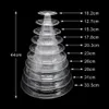Jewelry Pouches Bags 10 Tier Cupcake Holder Stand Round Macaron Tower Clear Cake Display Rack For Wedding Birthday Party Decor216B