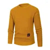 Heren Truien Kleding Trui Herfst En Winter 2023 Ronde Hals Effen Kleur Gebreide Casual Top WMT106