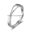 Wedding Rings Wedding Rings Minimalist M Mobius Couple Pairing Ring 2022 Men And Women Engagement Holiday Party Fashion Jewelry Gift J Dhmup