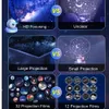 Yenilik Ürünleri 32'de 1 Galaxy Planetarium Projector Starry Sky Gece Işığı Bluetooth ile Müzik Yıldızlı LEACH Çocuklar için Yatak Odası Dekor 231017
