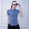 Lu Lu T shirt Yoga sports with tennis t-shirt women's casual polyester fast-drying temperament fashion running short-sleeved Lemonnn