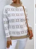 Damen-Strick-T-Shirts, Weihnachts-Rollkragenpullover, Schneeflocken-Strick, lockerer Damen-Pullover, Winter, warmer Wollpullover, lässiger Damen-Pullover, Pullover 231011