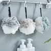 Korea Style Double Color Soft Shower Mesh Foaming Sponge Bath Bubble Ball Body Skin Scrub Exfoliating Scrubber Back Brush Bathroom Shower Accessories