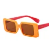 Lunettes de soleil rectangulaires colorées pour femmes et hommes, verres de luxe de styliste couleur bonbon, carrés, tendance, 2023