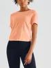 Camicie attive Top da yoga T-shirt da palestra da donna T-shirt traspirante Donna Fitness ad asciugatura rapida Allenamento da corsa femminile Abbigliamento sportivo