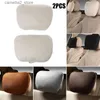 Sitt kuddar 2st bilhuvudstöd Maybach Designs klass Ultra Mjuk kudde Suede Tyg för Mercedes-Benz Head Back Cushion Interiör Tillbehör Q231018