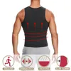 Waist Tummy Shaper Men Body Shaper Neoprene Sauna Vest Waist Trainer Double Belt Sweat Shirt Corset Top Abdomen Slimming Shapewear Fat Burn Fitness 231018