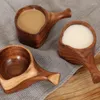 Cuillères à soupe polyvalentes, cuillère à manche court, cuillère à eau en bois d'acacia, bol à riz, Bar à café, accessoires ménagers de cuisine