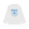 T-shirt à manches longues pour hommes, haut décontracté avec lettres marguerites imprimées, début d'automne, haut tendance coréen