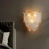 Wall Lamps Glass Luxury Bedroom Bedside Light Modern Simple Living Room Background Lights Creative El Home Decor Sconces