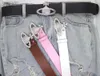 المصمم Viviene Westwoods حزام عصري جديد الطراز الجديد 3.8 سم الماس مرصع بوكيل بوكب بورد جينز جينز سروالس حزام شخصي