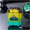 Lighters Mechanical Windproof Kerosene Lighter Inflated Oil Creative Metal Punk Style Flint Petroleum Lighters Smoking Accessories Men Otmhn