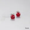 European Classic Colorful Gemstones S925 Silver Stud Earrings Women Brand Concise Design Luxury Earrings Jewelry for Women Wedding Party Valentine's Day Gift SPC