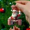 2023 Płaszczyzna akrylowa Święty Mikołaj Claus wisiorek dekoracja choinki