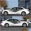 2Pcs Side Skirt Car Door Sticker Decal Mobiles Accessories For Decorating Truck Boat Motorcycle Drop Delivery Dh59S