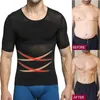 Waist Tummy Shaper Mens Compression Shirt Slimming Body Shaper Waist Trainer Workout Tops Abs Abdomen Undershirts Shapewear Shirts 231018