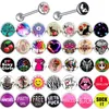 Logo Roestvrij Rechte Tong Halters 14G Piercing Oor Bar Tepel Ring Body Piercing Sieraden Voor Vrouwen Mannen 100pcs2142