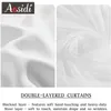 Rideau Double couche blanc Rideau occultant pour salon Hall porte coulissante chambre fenêtre cuisine Drapé Rideau Cortinas 85% ombrage 231018