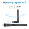 WiFi Finders MT7601 Mini USB Adapter 150Mbps Wireless Network Card RTL8188 Receiver for PC Desktop Laptop 24GHz 231018