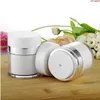 New 15g 30g 50g Empty Acrylic Cream Jars Cans Pot Top Press Style Vacuum Bottle Sample Vials Airless Cosmetic Container 6pcs/lotgoods Ajrnk