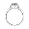 Anneaux de mariage Charm Femme Blanc Cristal Pierre Bague Ensemble De Luxe Pour Les Femmes Vintage Mariée Carré Fiançailles En Gros Avec boîte