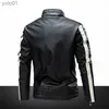 Pelle da uomo in ecopelle 2023 Giacca autunnale da uomo Bomber Biker Zipper Moto Cappotto in pelliccia sintetica in pile Pilota vintage Nero Rosso Marrone PU Giacca in pelleL231018