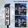 1 pakiet oświetlonych numerów domów na zewnątrz, podświetlane lampy Słoneczne LED dla domów domowych, halloweenowe dekoracje światła na zewnątrz (wysokość 35 cali, 1 paczka)