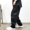 Pantalones para hombres Ropa de calle americana Tendencia Carga recta para hombres Ropa Harajuku japonés Pantalones casuales holgados Hombre de alta calidad