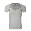 Camisetas para hombre Ropa deportiva Camiseta deportiva Medias musculares Hombres Entrenamiento elástico alto Manga corta Casual 231017