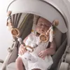 Mobiles bébé jouet en bois landau Clip Mobile personnaliser Silicone perle nuage sucette chaîne hochet dentition 231017