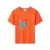 2023 Puur Katoen Korte Mouwen T-shirt Voor Jongens En Meisjes Luxe Designer Kinderkleding Zomer Cartoon Gedrukt Meisjes Top voor Bovenkleding