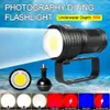 Flashlights Torches 10000 Lumens LED Diving Flashlight Underwater lantern Lighting 100m Waterproof Tactical Torch For Pography Video Fill Lights 231018
