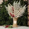 Decorative Flowers High-quality Artificial Leaves Exquisite Simulated For Christmas Weddings Golden Silver Color Party