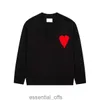 Fashion Amisweater Paris Sweater Mens Designer Knitted Shirts Long Sleeve French High Street Embroidered A Heart Pattern Round Neck Knitwear Men Women Am S-XLWTZ5