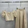 Robes de travail en tissu mélangé de coton, costume deux pièces plissé et pressé, Slim et