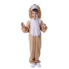 Cosplay Eraspooky Kids Cute Lion Costume Children Cartoon Animal Jumpsuit With Hood Carnival Party Outfit Purim Halloween Fancy Dress 231017